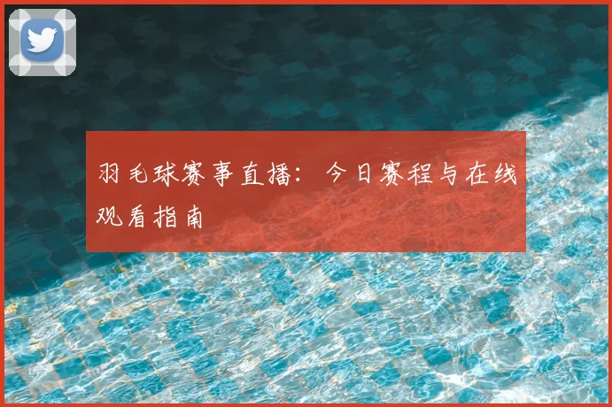 羽毛球赛事直播:今日赛程与在线观看指南